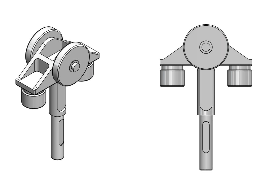 CLOSET CAROUSEL YOKE ROLLER AND PENDANT ASSEMBLY – Rotating Closets